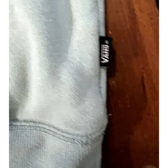 Vans pale green logo hoodie unisex size Small front pocket - Picture 7 of 9